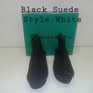 Chocolat Blu style White (black suede)
